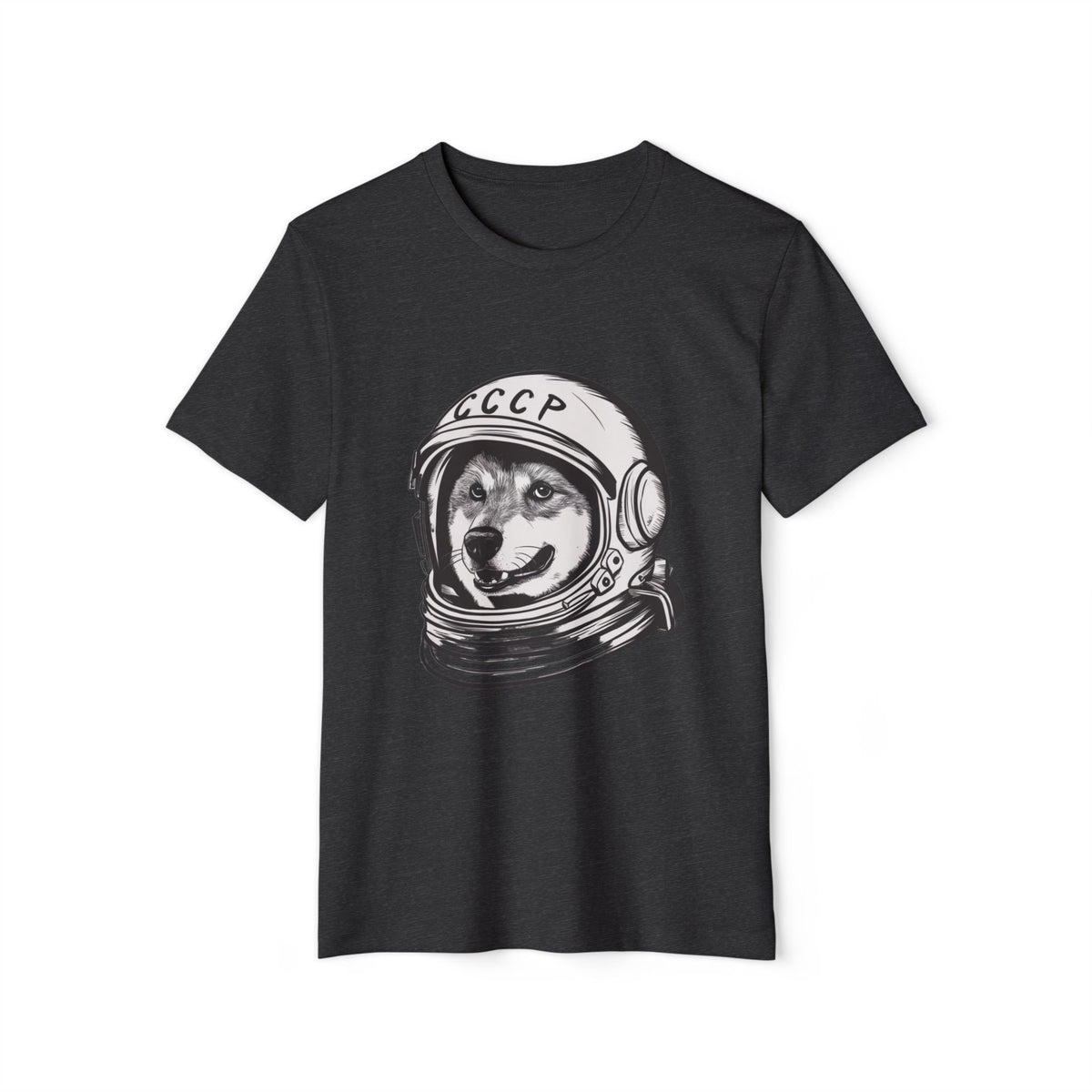 Retro Space Dog Cosmonaut Recycled Organic Tee