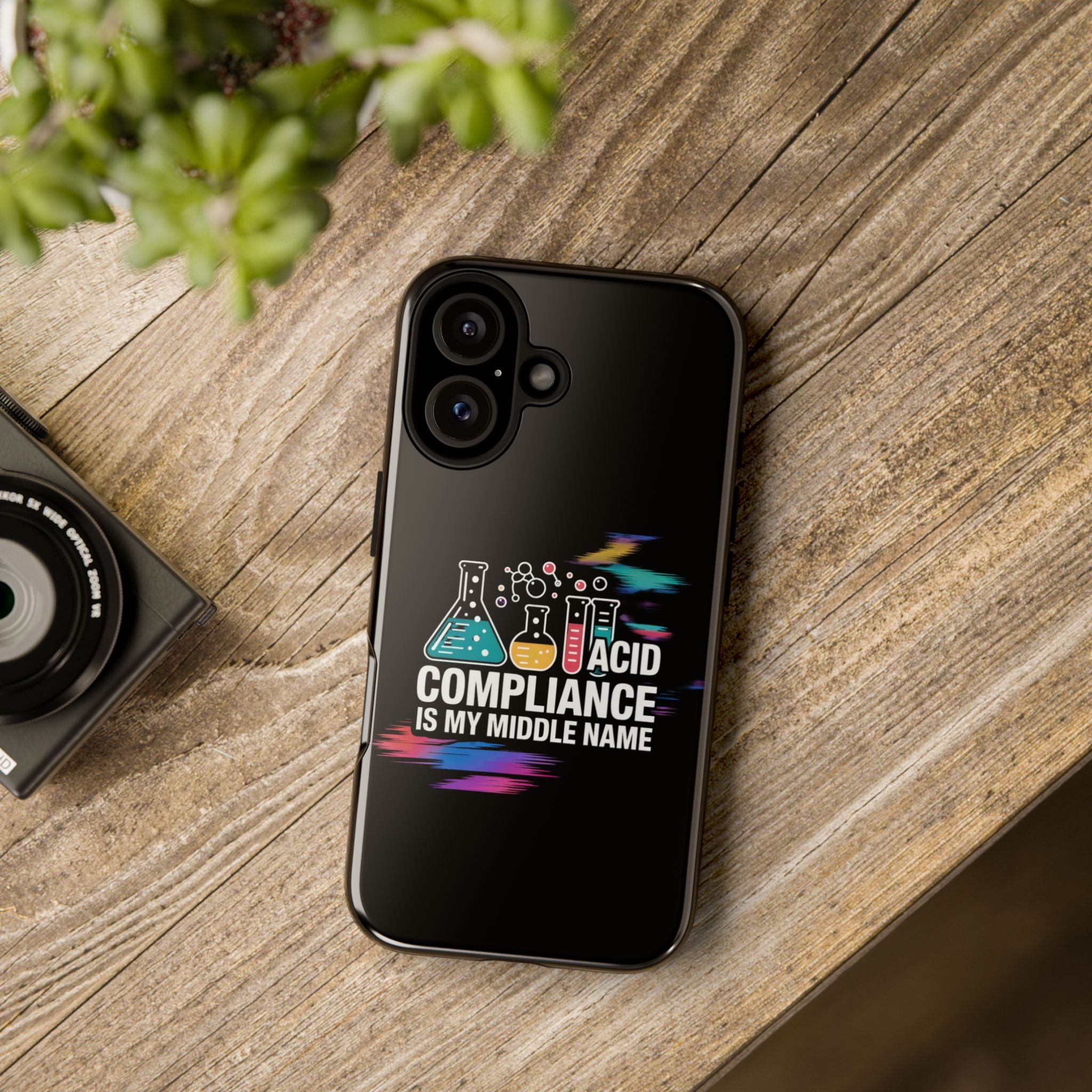 ACID Compliance Is My Middle Name- Impact-Resistant Phone Case