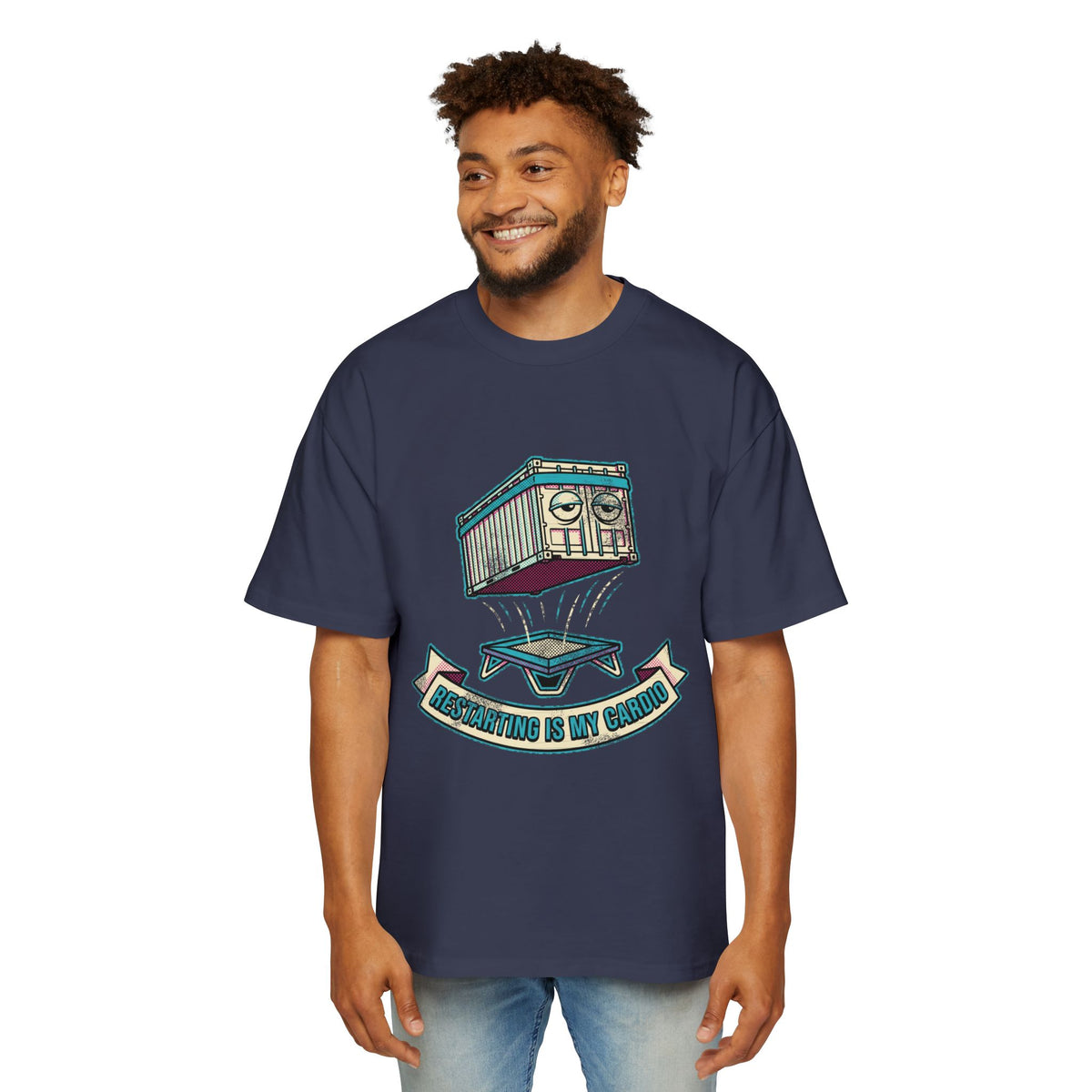 Restarting Is My Cardio Oversized Tee