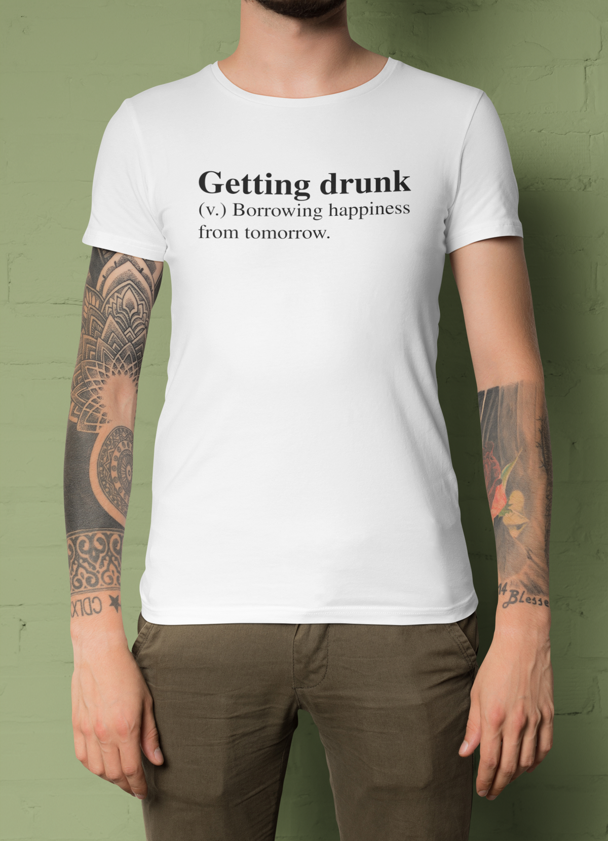 Getting Drunk T-Shirt | Funny Loading Bar Humor Tee | Honest Adult Gift | Geekpsters