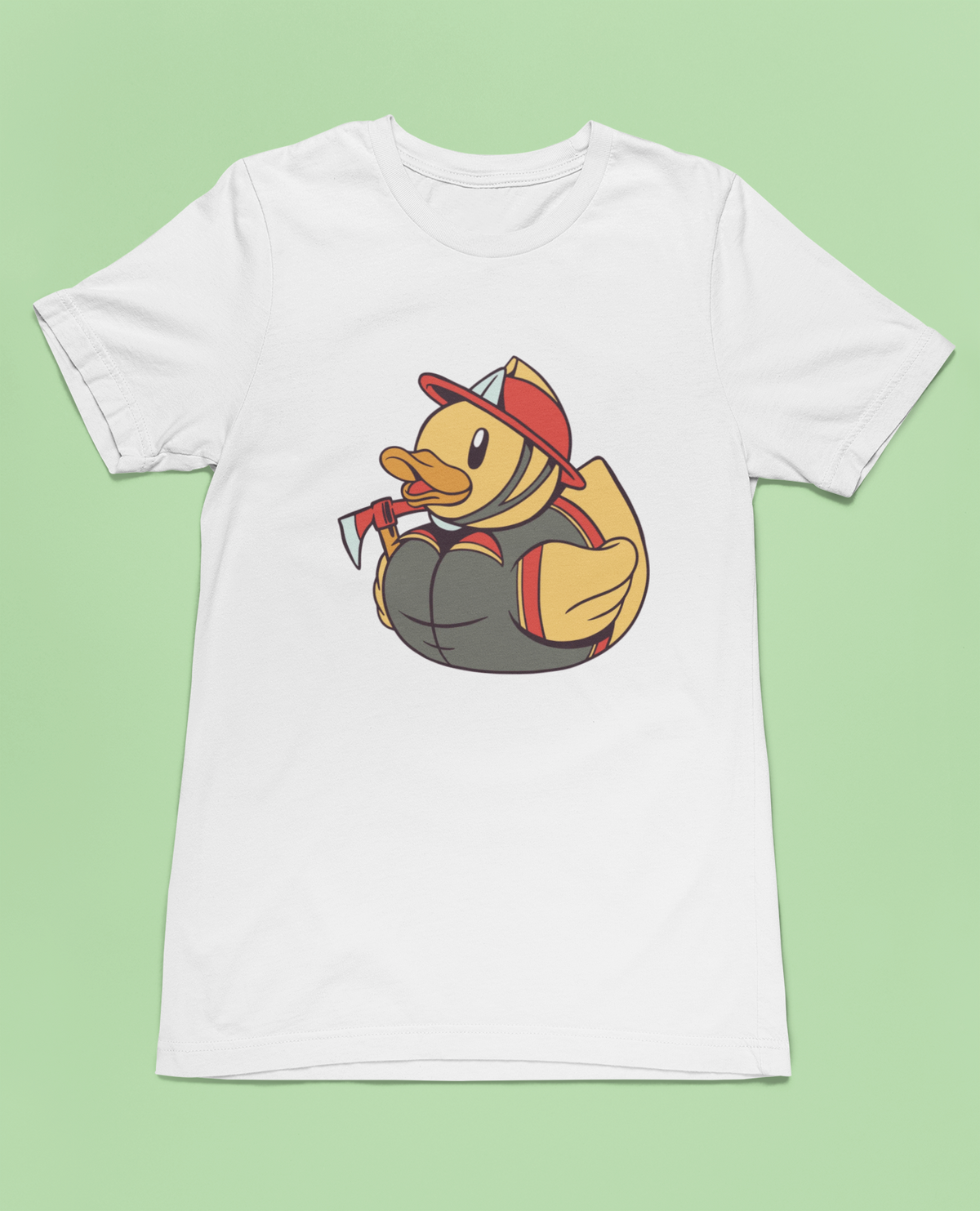 Fire Duck T-Shirt | Funny Blazing Duck Graphic Tee | Unique Humor Gift | Geekpsters