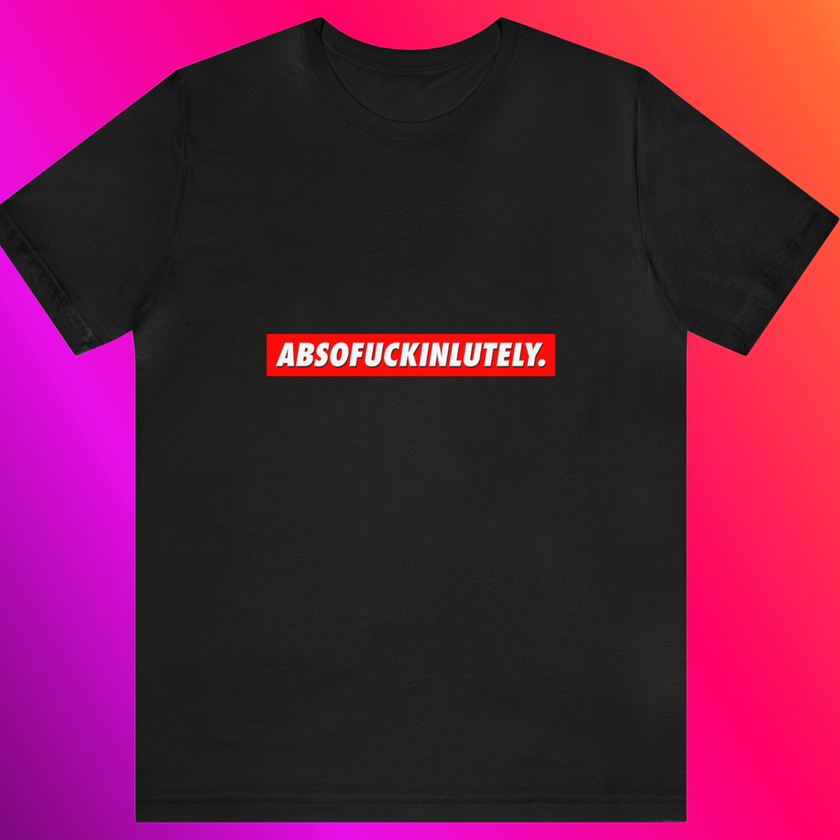 An eye-catching Absofuckinlutely T-Shirt with a bold red logo that says afropunk.