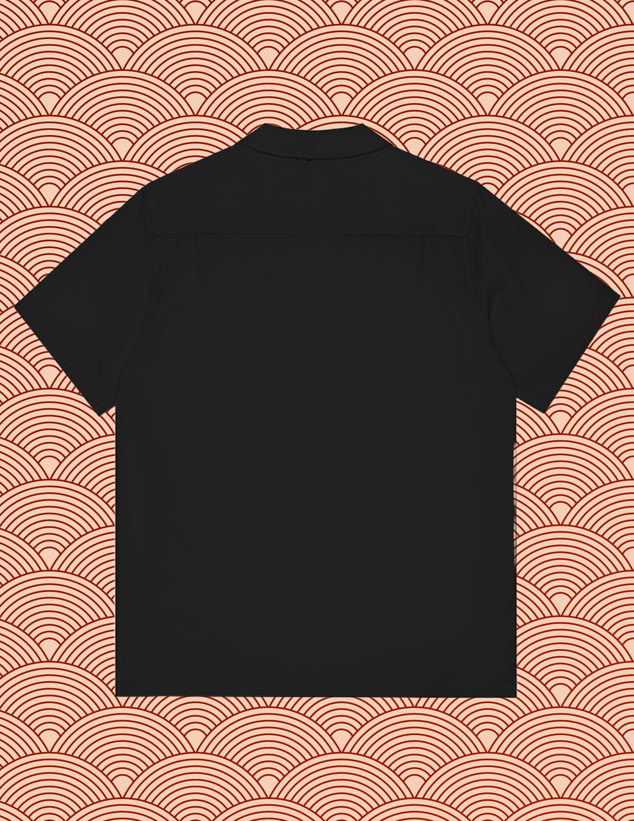 A black Oron's Collection LTE - Dangerous Snake T-Shirt on a red and orange background.