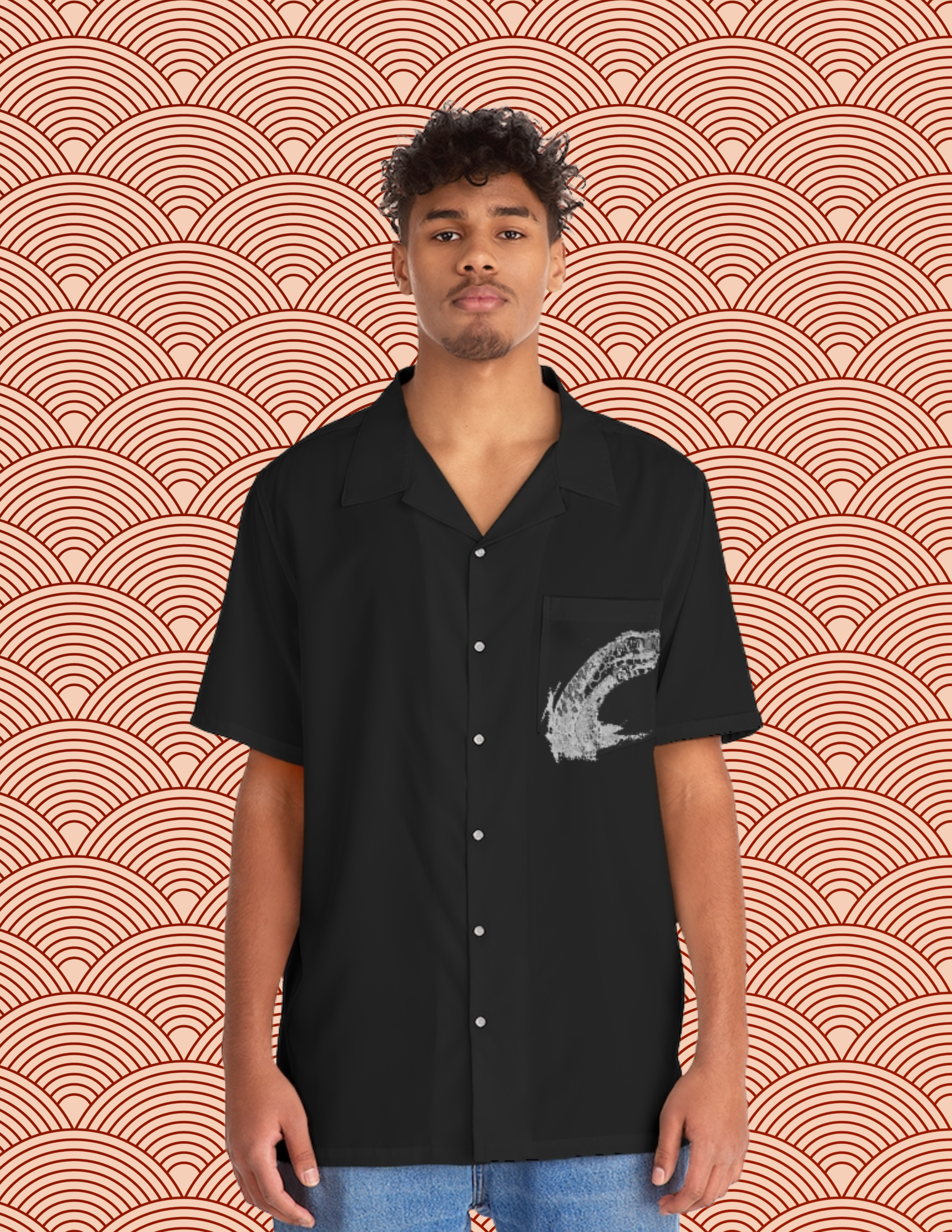 A man wearing a limited edition black Oron's Collection LTE - Dangerous Snake T-Shirt featuring an image of a crocodile.