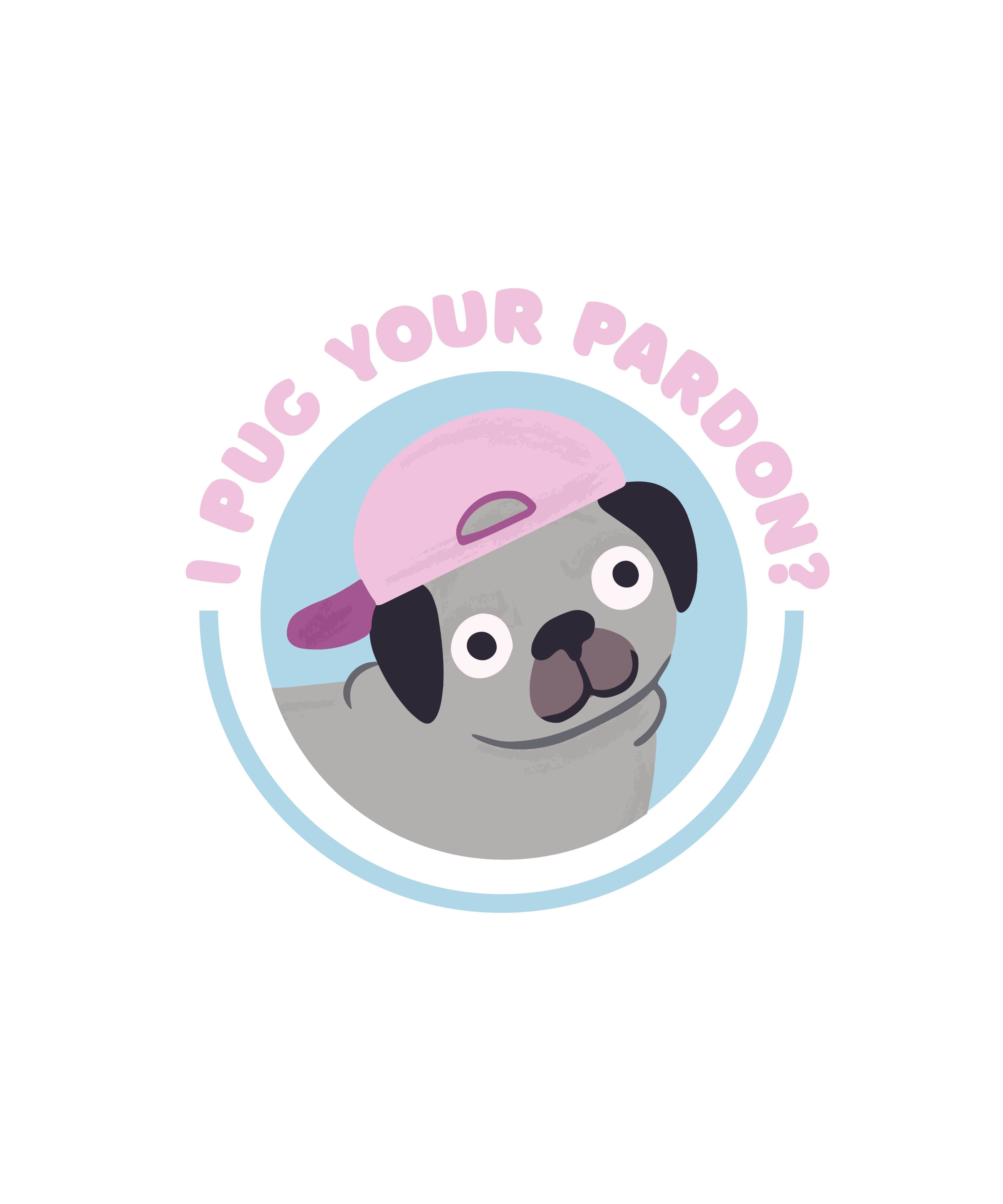 The perfect holiday gift for dog lovers - a pug wearing a pink hat with the words "I Pug Your Pardoned T-Shirt.