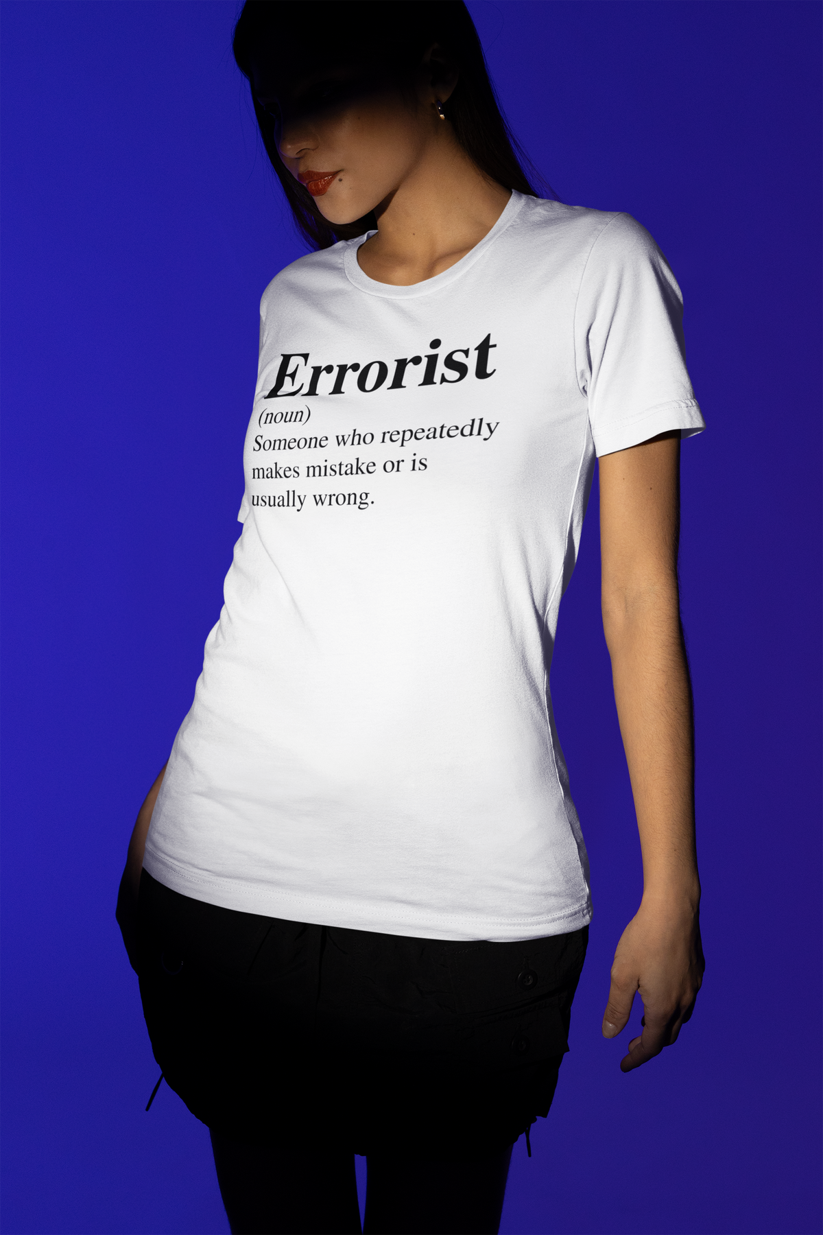 Errorist T-Shirt | Funny Wordplay Humor Tee | Sarcastic Office Gift | Geekpsters