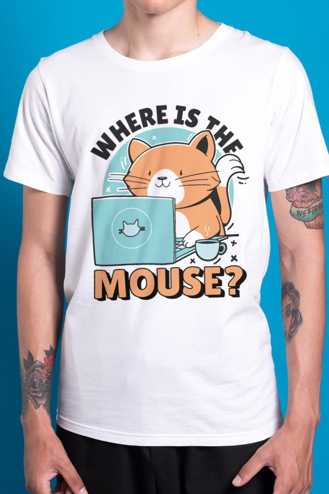 Looking for a Where is My Mouse? t-shirt that shows off your love for tech? Look no further!