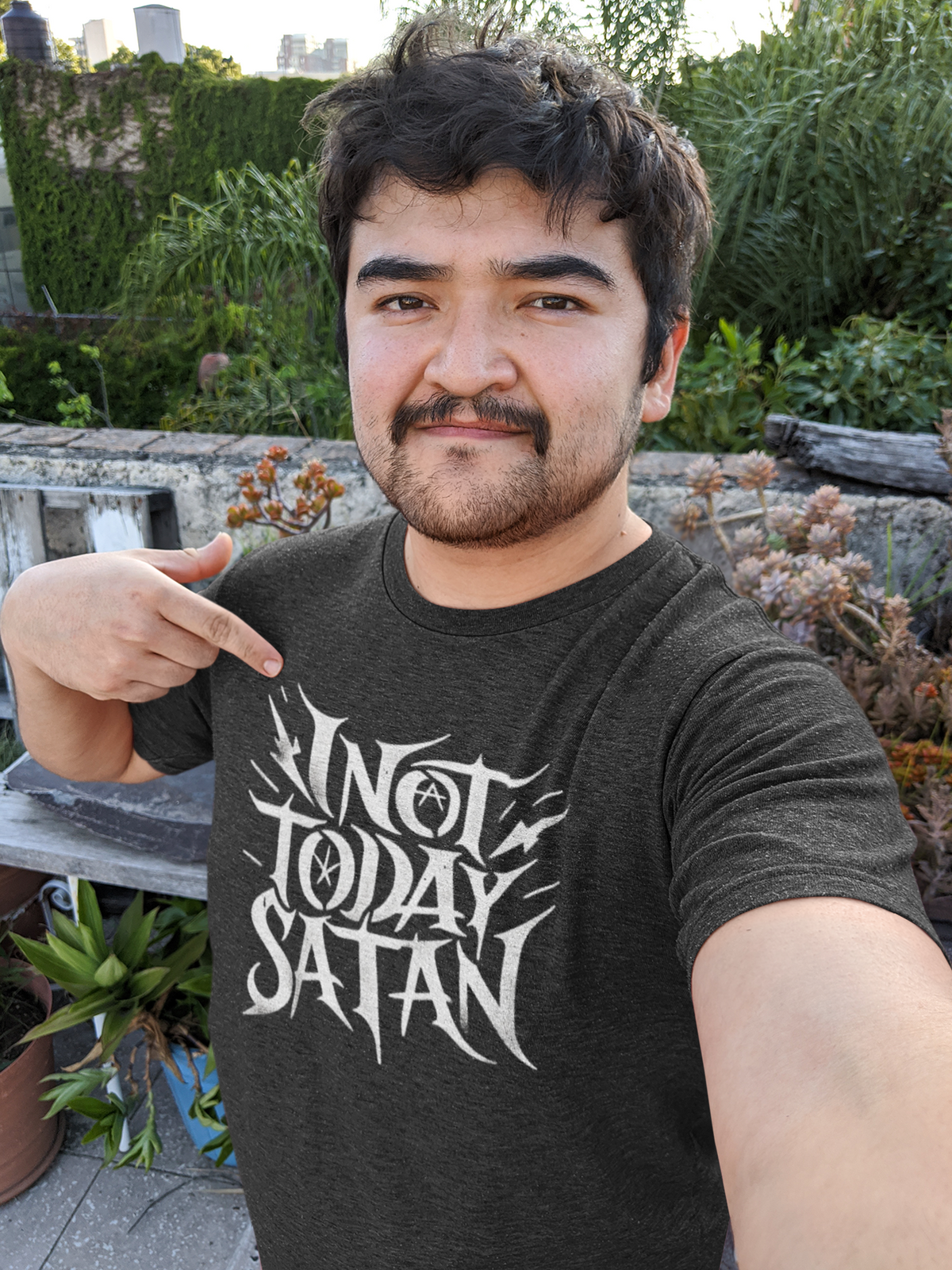 Not Today Satan Women's Tee | Sarcastic Shirt | Geekpsters