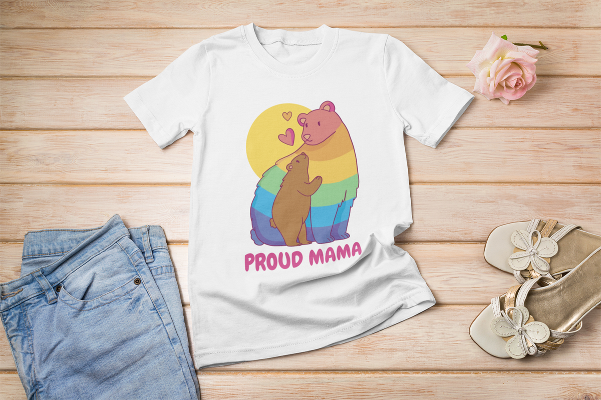 Proud Mama T-Shirt | Colorful Mom Pride Graphic Tee | Mother's Day Gift | Geekpsters