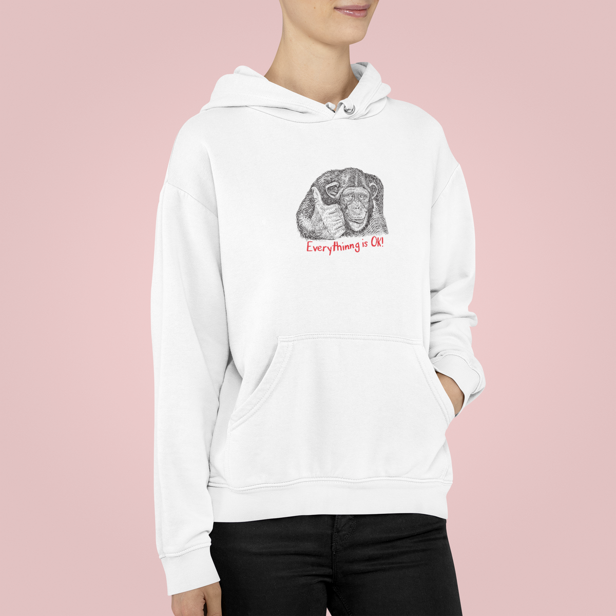 Everything Is OK Hoodie | Funny Optimist Graphic Hoodie | Meme Gift | Geekpsters
