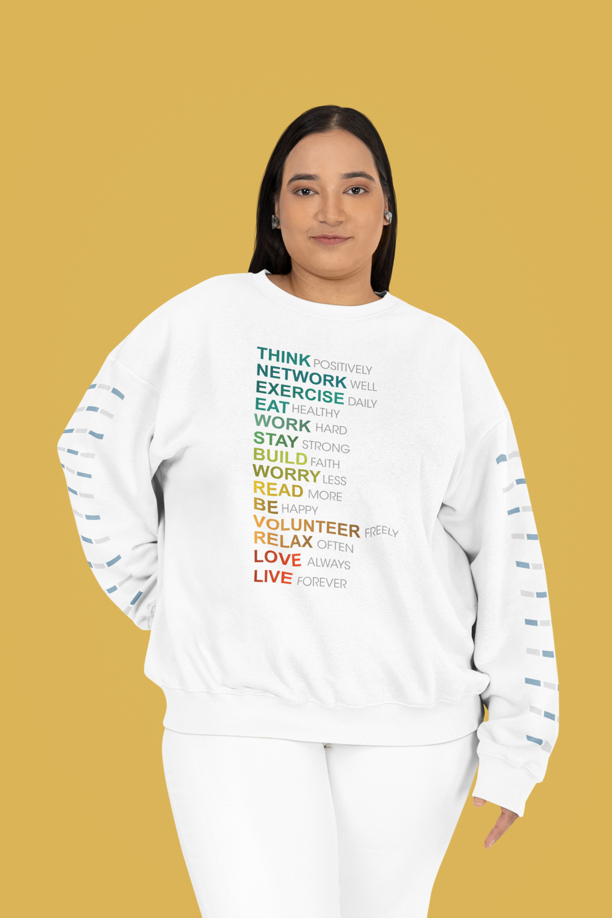 Think Sweatshirt | Motivational Graphic Crewneck | Inspirational Gift | Geekpsters