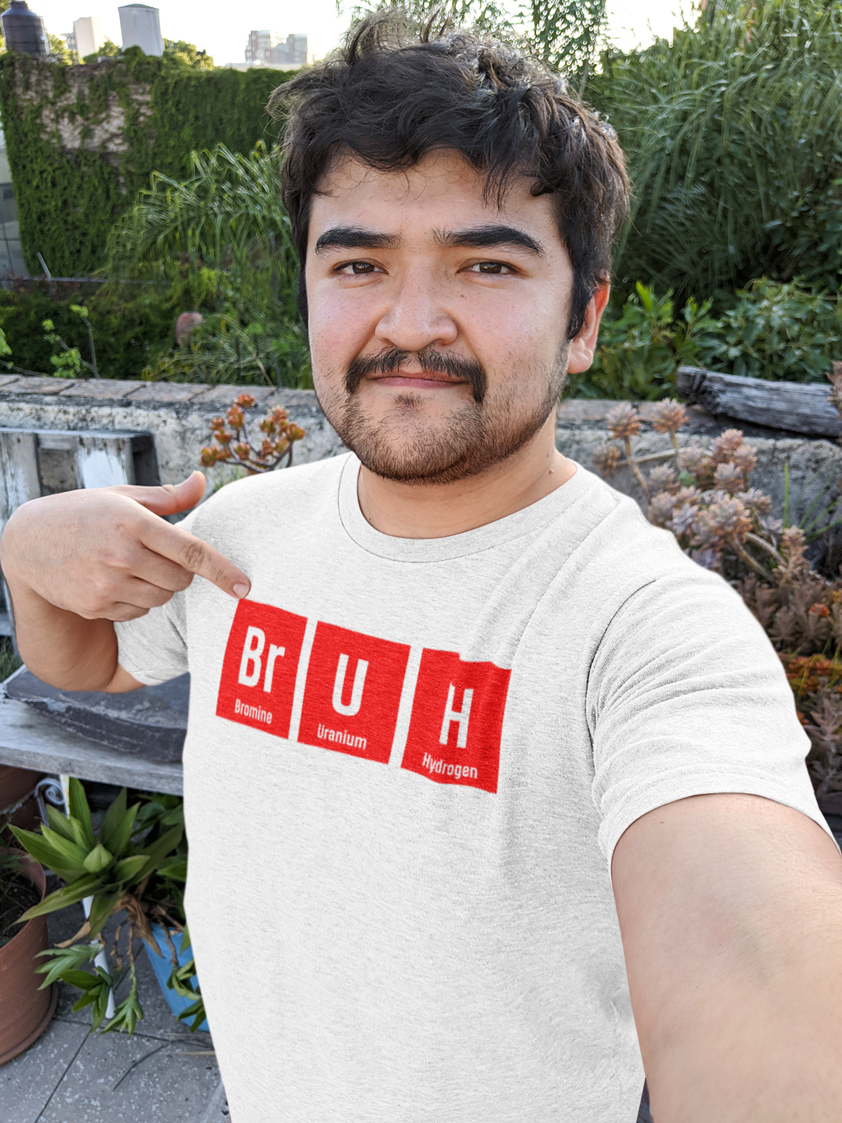 Br-U-H Graphic T-Shirt | Funny Periodic Table Bruh Pun Tee | Science Humor Gift | Geekpsters