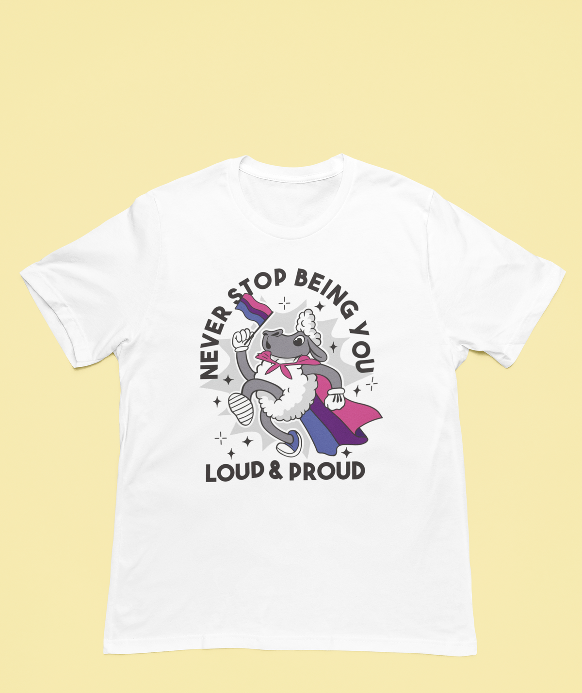 Never Stop Being You T-Shirt | Rainbow Unicorn Pride Graphic Tee | LGBTQ Motivational Gift | Geekpsters