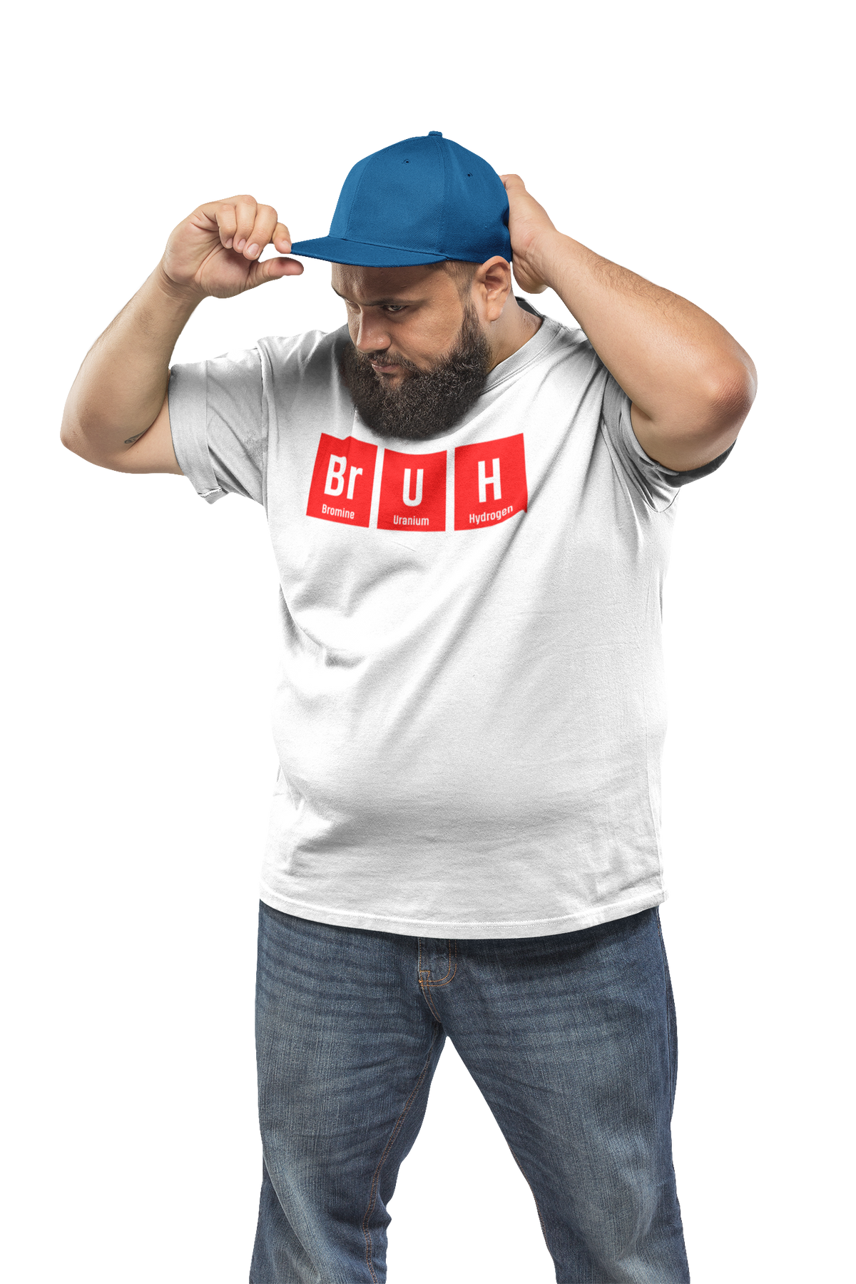 Br-U-H Graphic T-Shirt | Funny Periodic Table Bruh Pun Tee | Science Humor Gift | Geekpsters