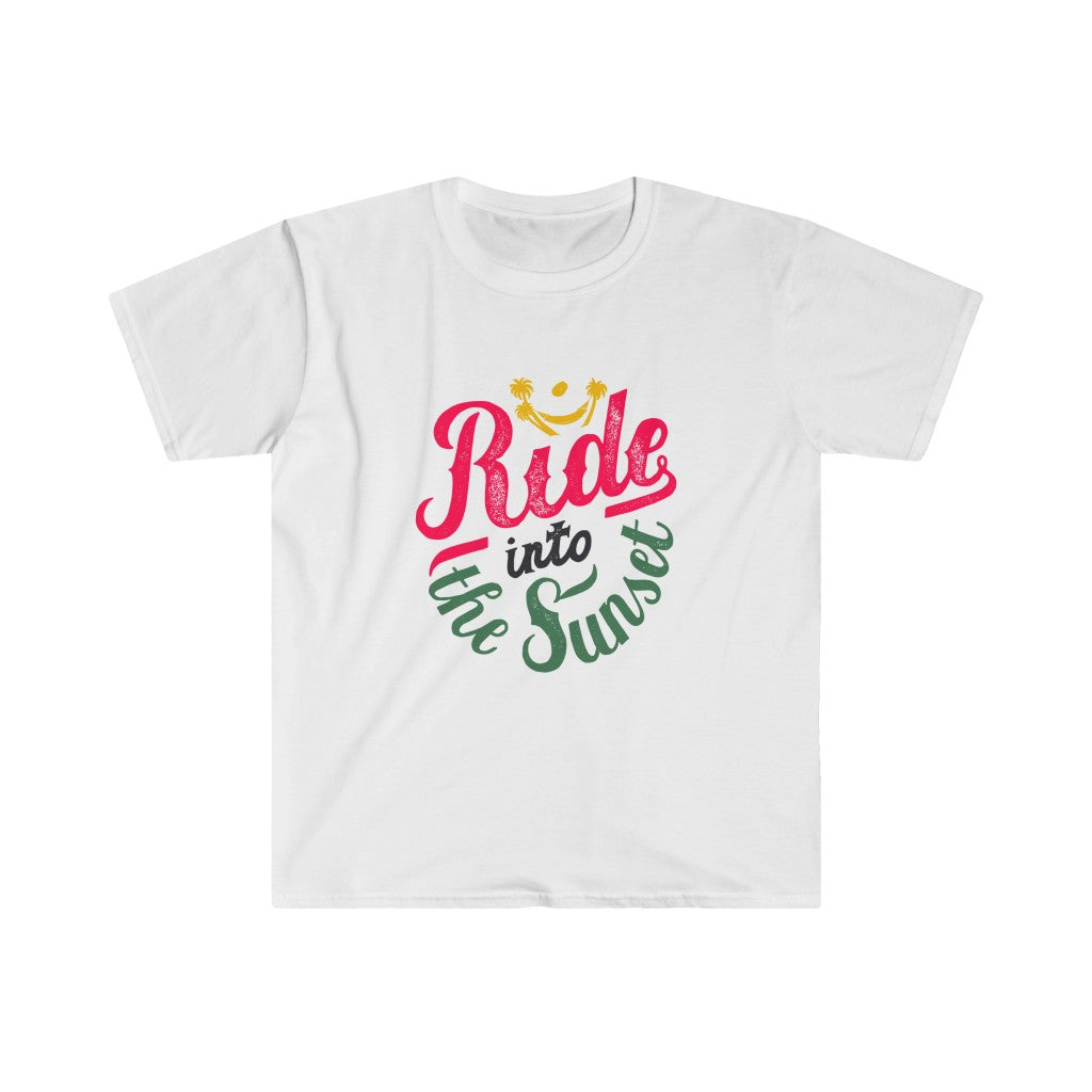 The Ride Into the Sunshine T-Shirt, perfect for a sunny day or summer adventures.