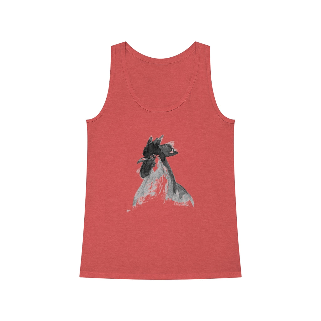 A Chicken Women's Dreamer Tank Top by One Tee Project with an image of a rooster.