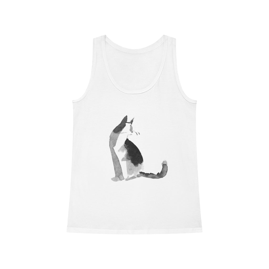 A One Tee Project "Cat Women's Dreamer Tank Top" with a cat on it.