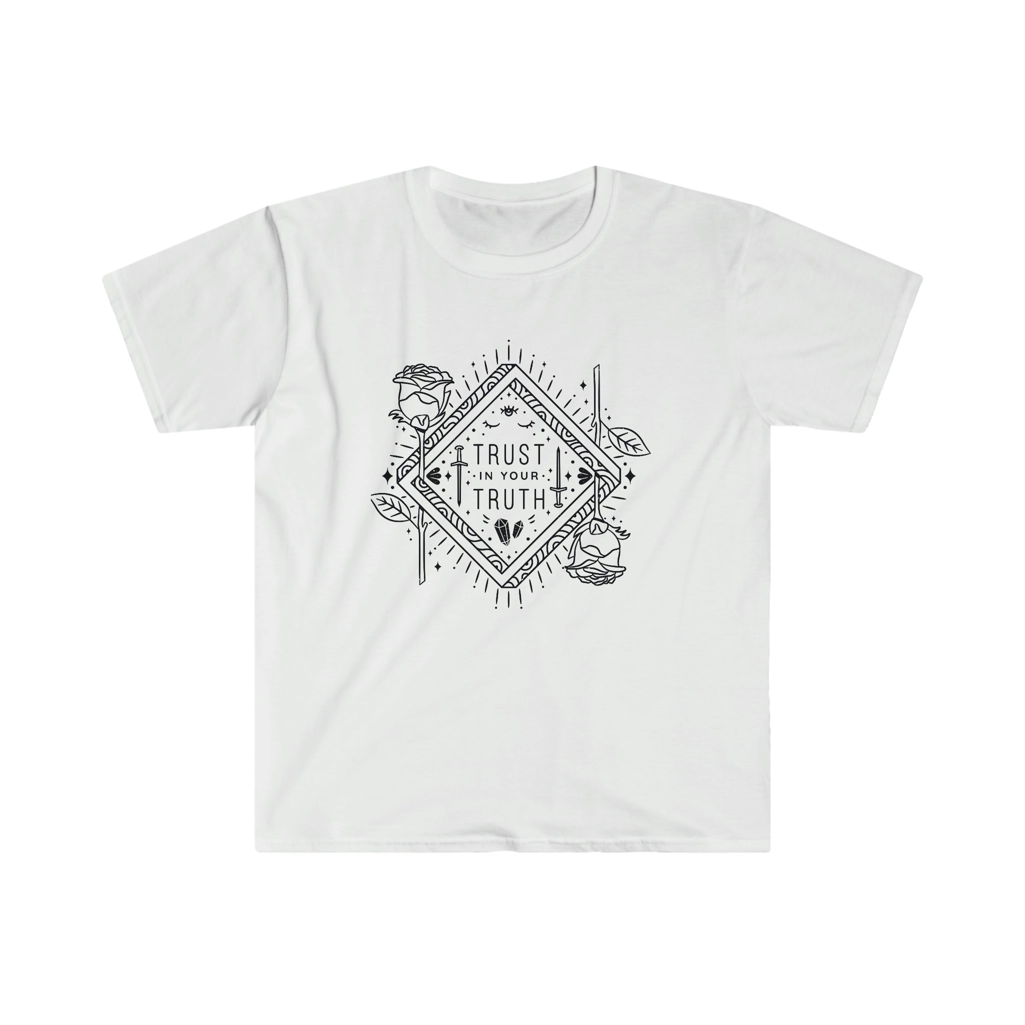 A Trust in Your Truth T-Shirt with a diamond image - stylishly conveying truth and trust.