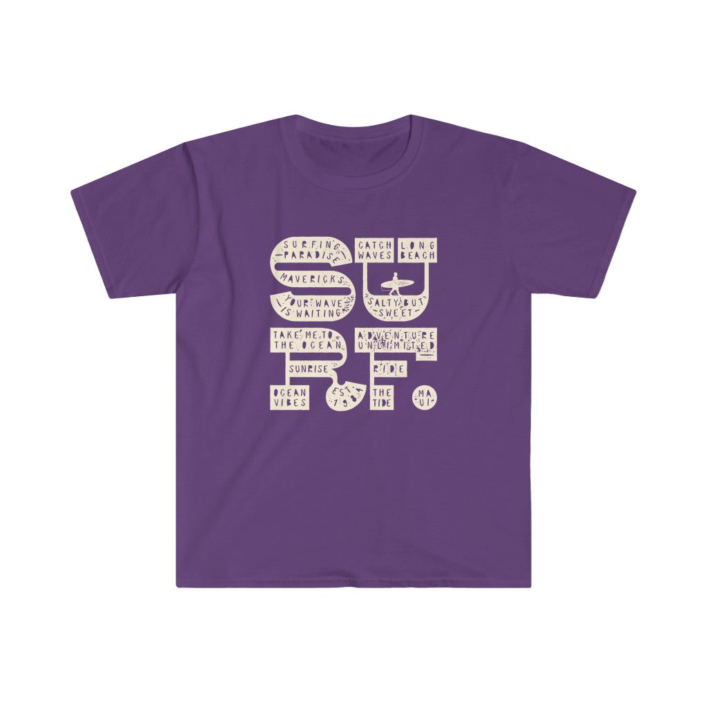 A lightweight purple SURF. T-Shirt.