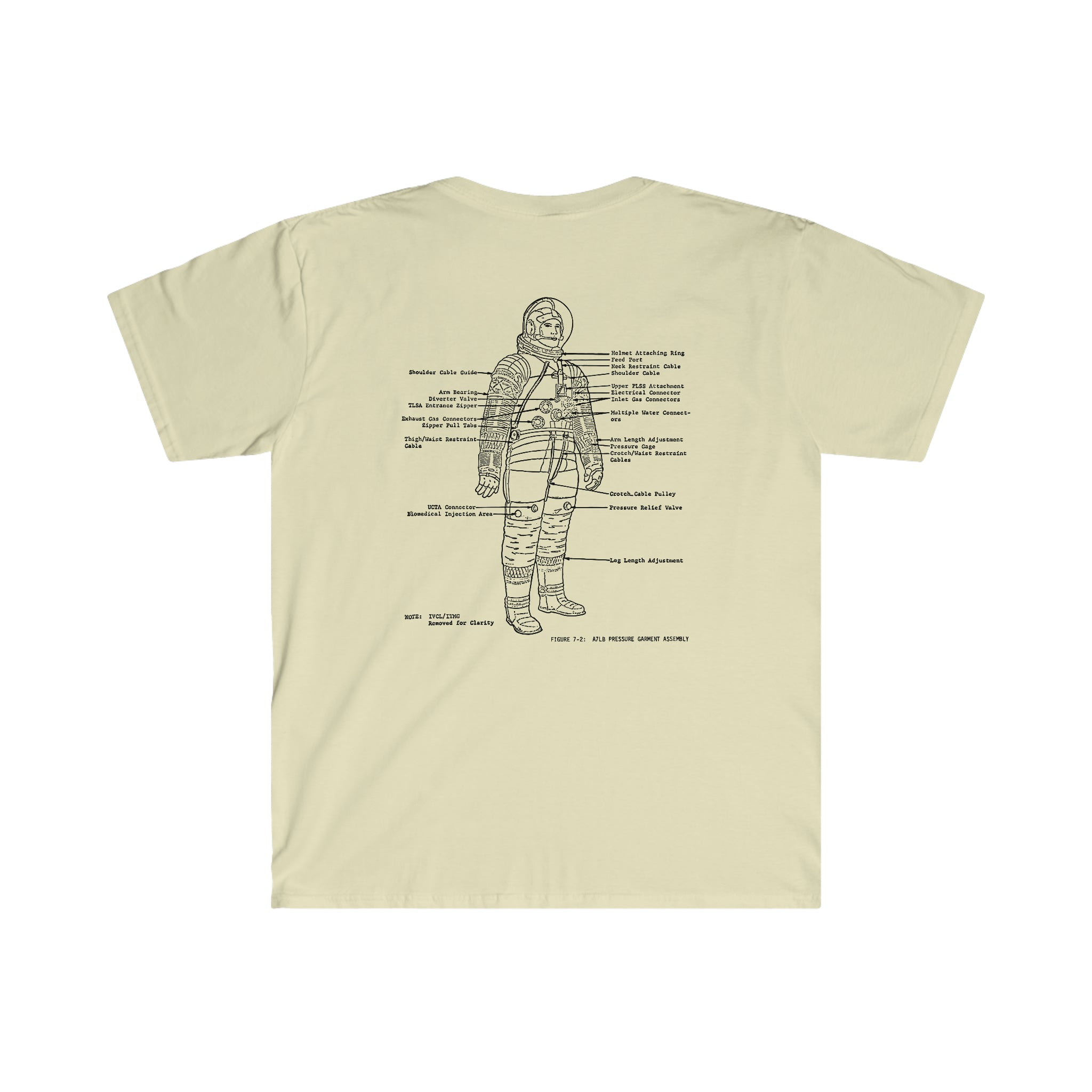 A Save Me From Space T-Shirt featuring an illustration of a space suit.