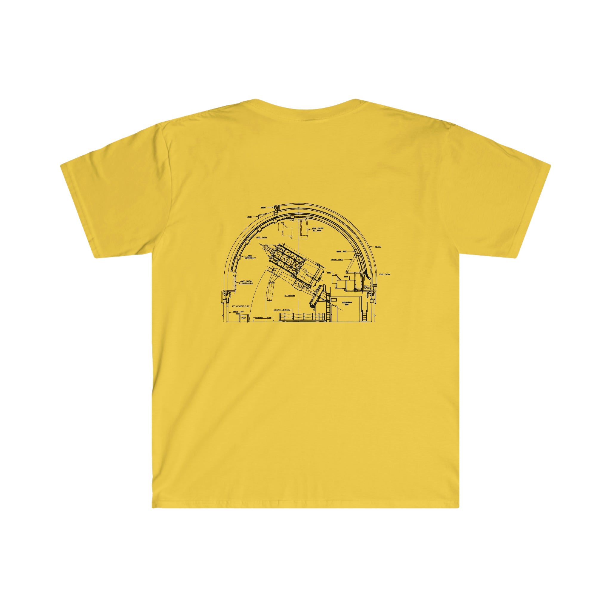 The Space is Waiting T-Shirt features a diagram of a rocket engine on a cotton shirt.