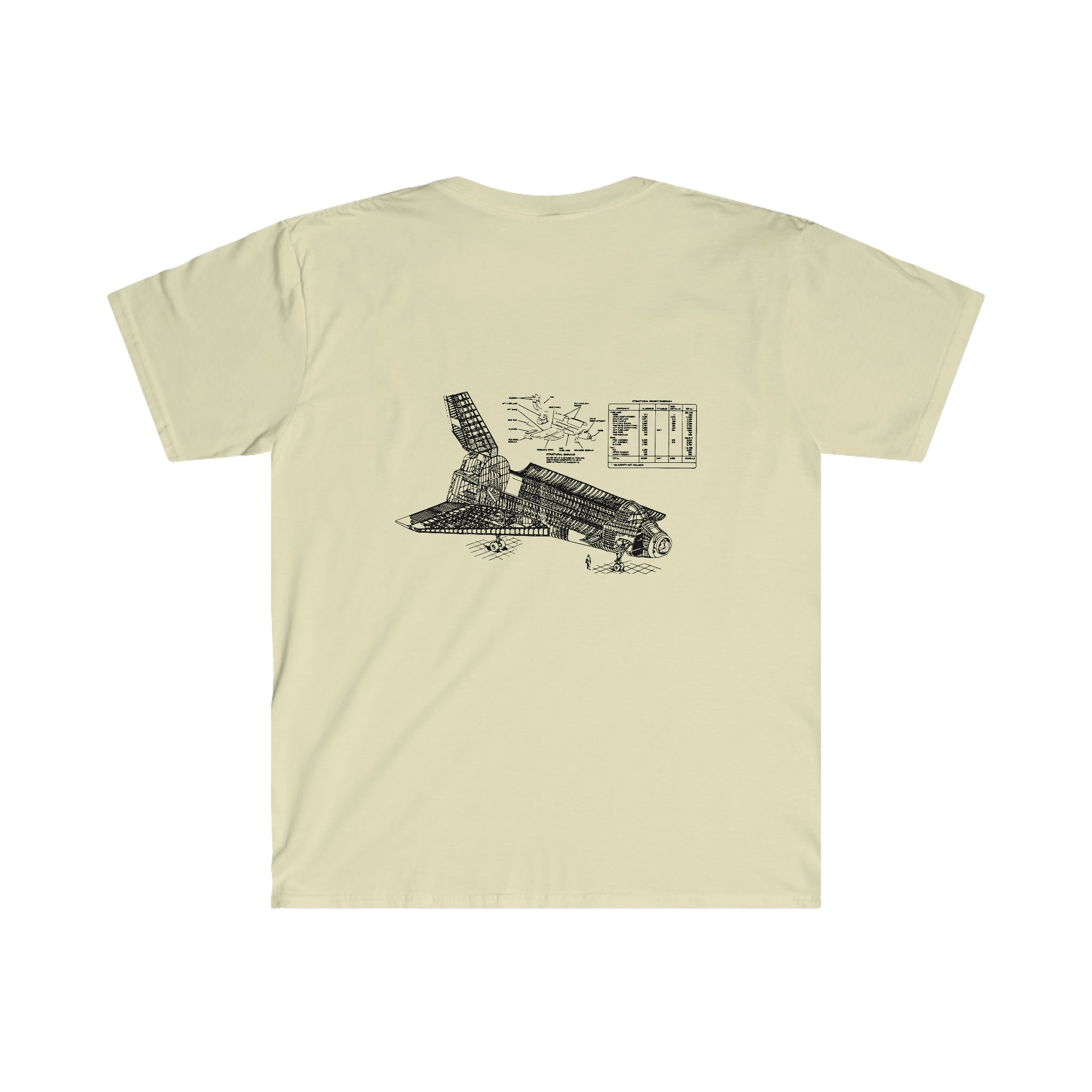 A Space is my goal T-Shirt with a drawing of a plane on it, perfect for your wardrobe.