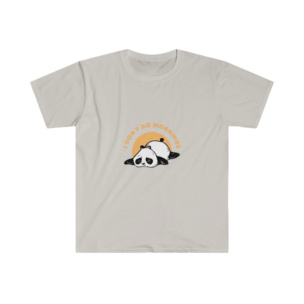 I Don't Do Mornings Panda T-Shirt