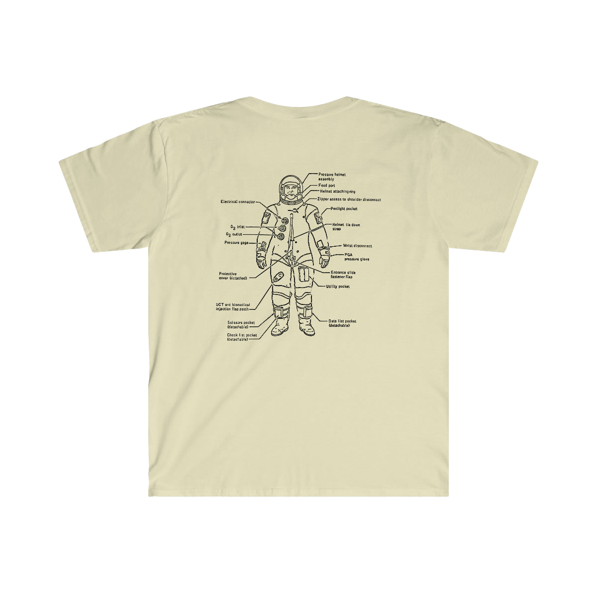 A Getting Ready to Love Again T-Shirt featuring an astronaut drawing.
