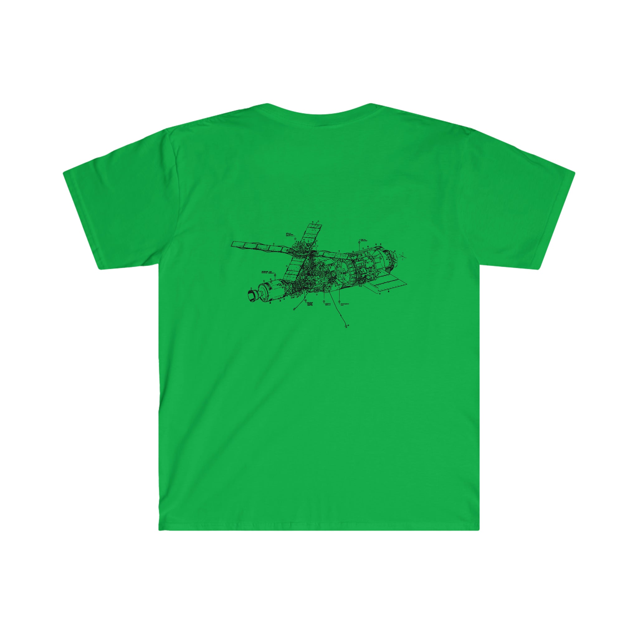 A Deep Deep Space t-shirt with a drawing of a helicopter from One Tee Project.