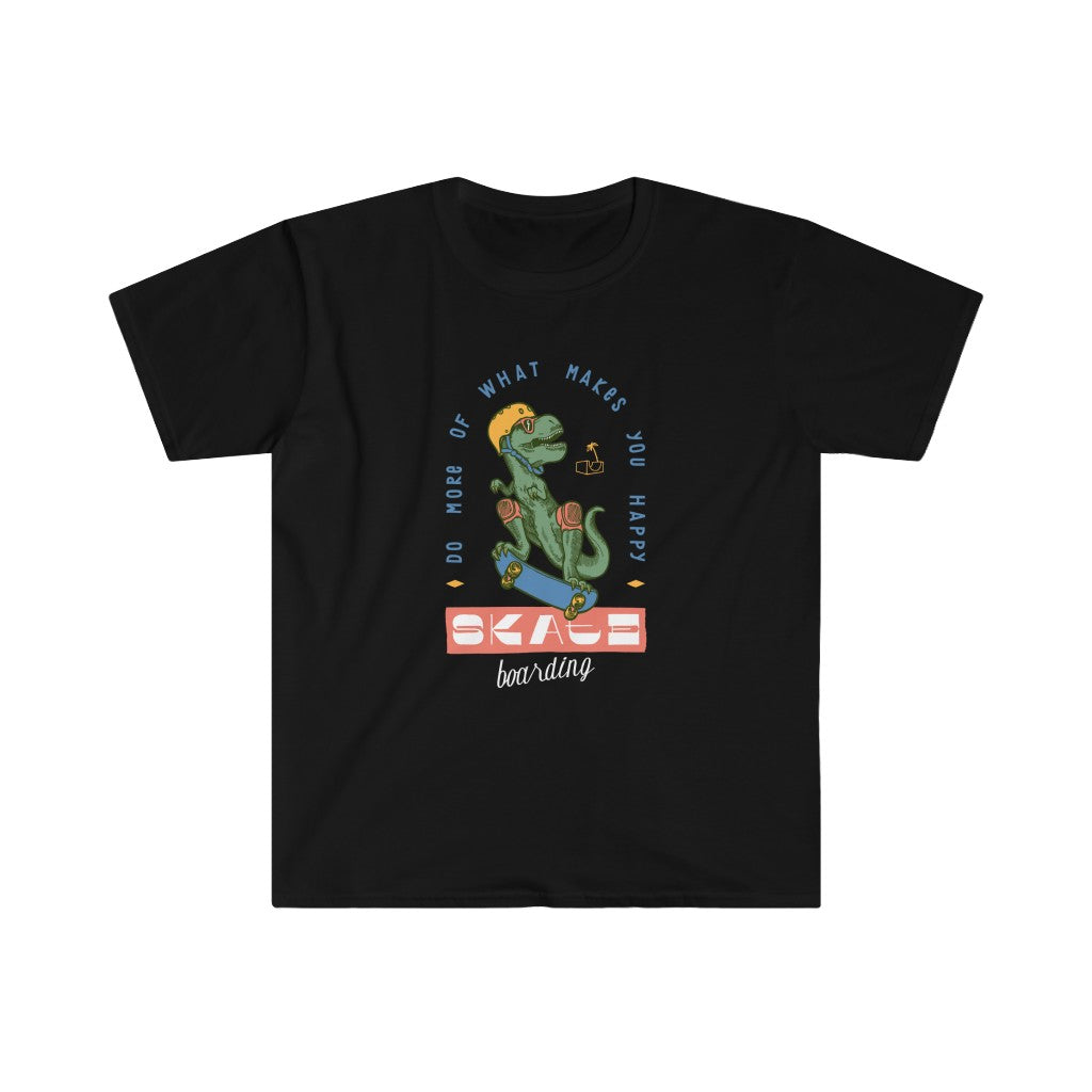 A "Do what's make you happy" T-shirt with a quirky style, featuring a unique image of a lizard.