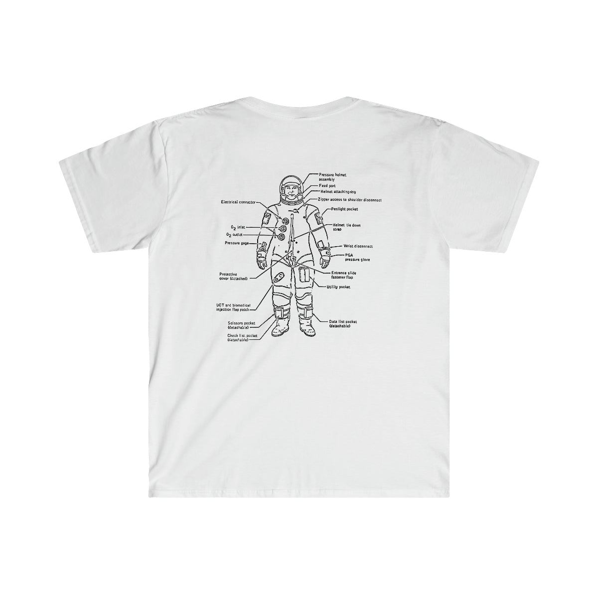 A Getting Ready to Love Again T-Shirt featuring a drawing of an astronaut.