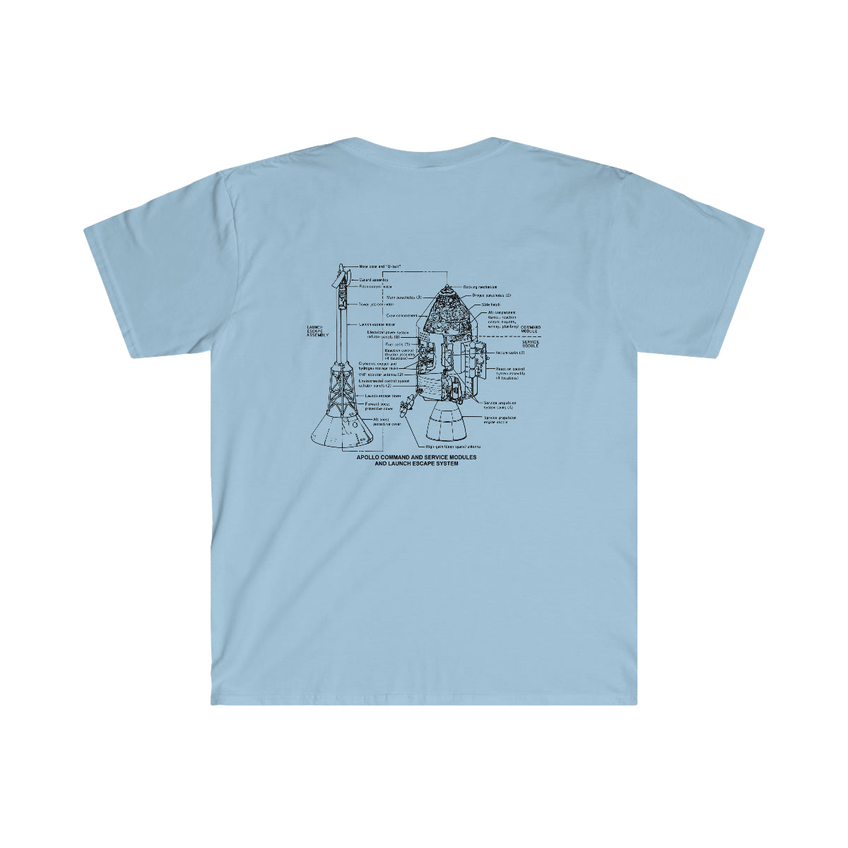 This Apollo Command & Service Module T-Shirt features a historic design inspired by the Apollo space program.
