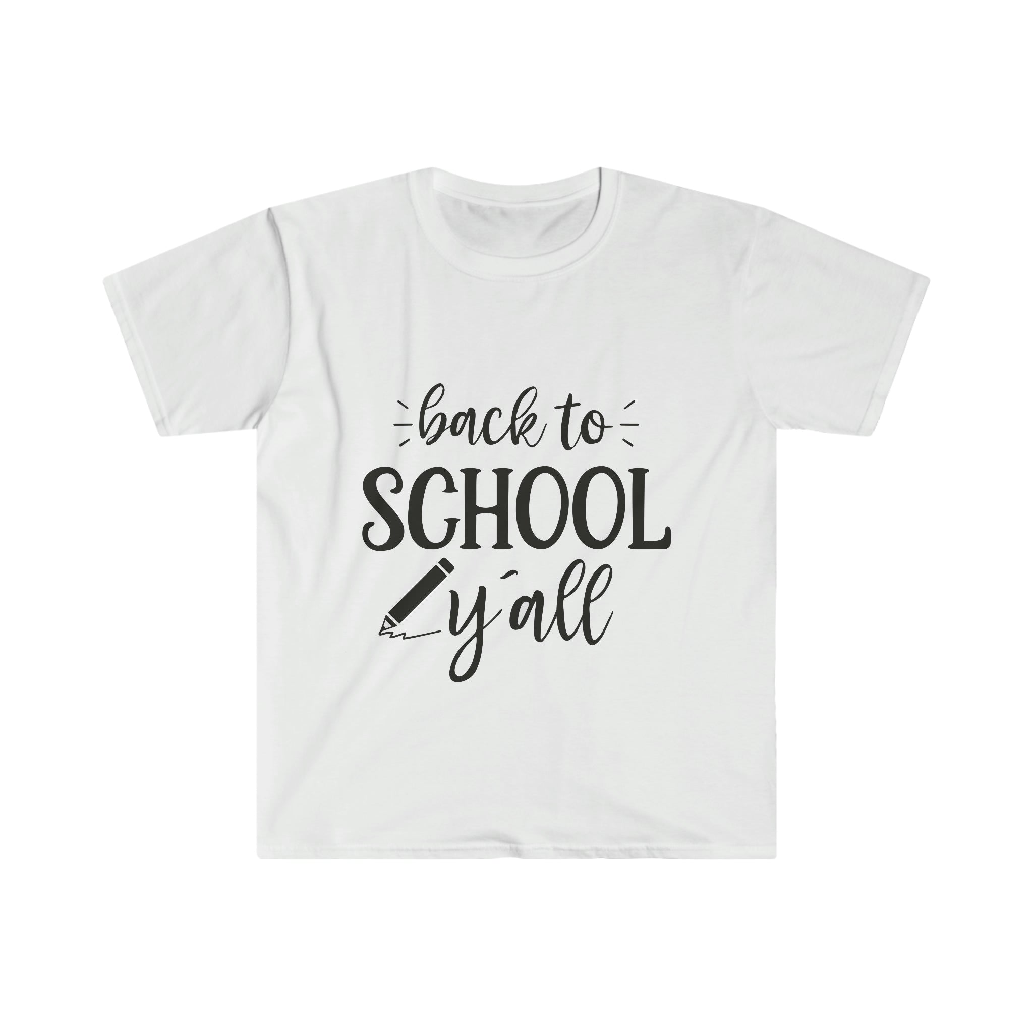 A Back to School Y'all T-Shirt, perfect for showing your school spirit or as a thoughtful teacher gift.