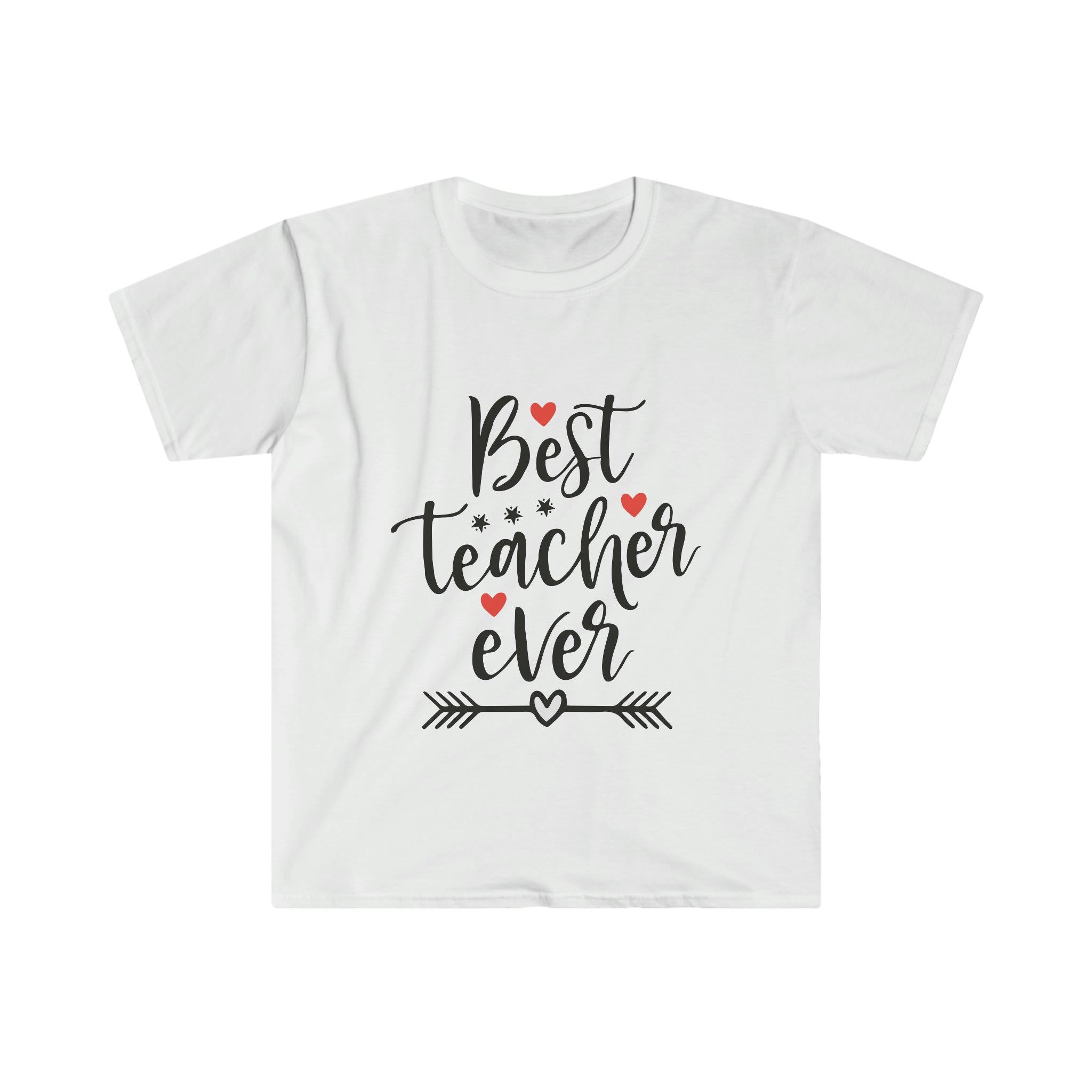 This high-quality, comfortable Best Teacher Ever T-Shirt proudly displays the words "best teacher ever".