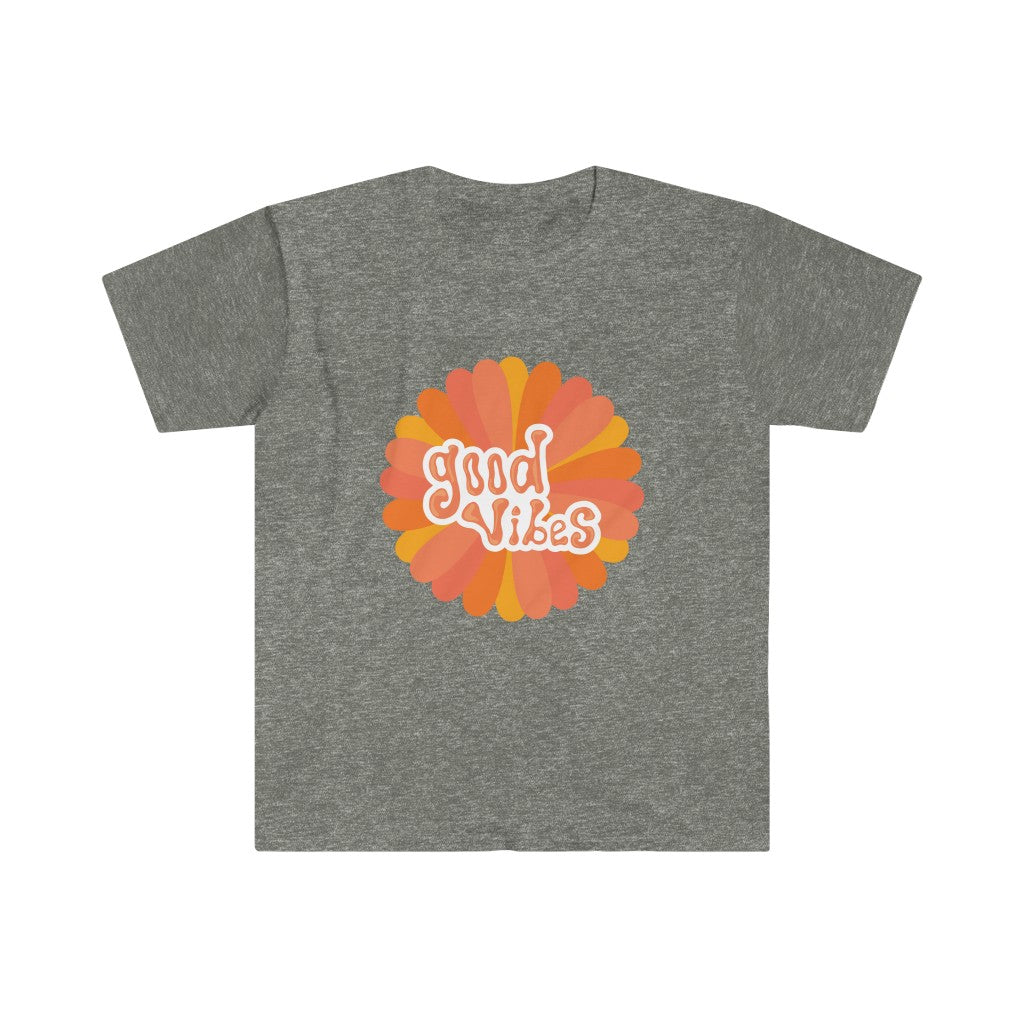 A Good Vibes Flower T-Shirt, perfect for your wardrobe.