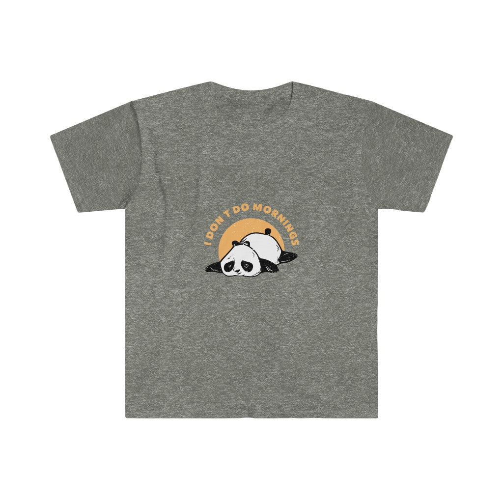 I Don't Do Mornings Panda T-Shirt