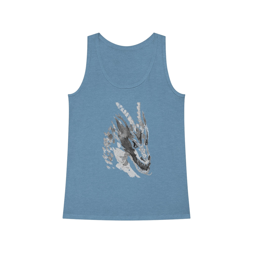 A Dragon Women's Dreamer Tank Top made with organic cotton, featuring an image of a dragon.