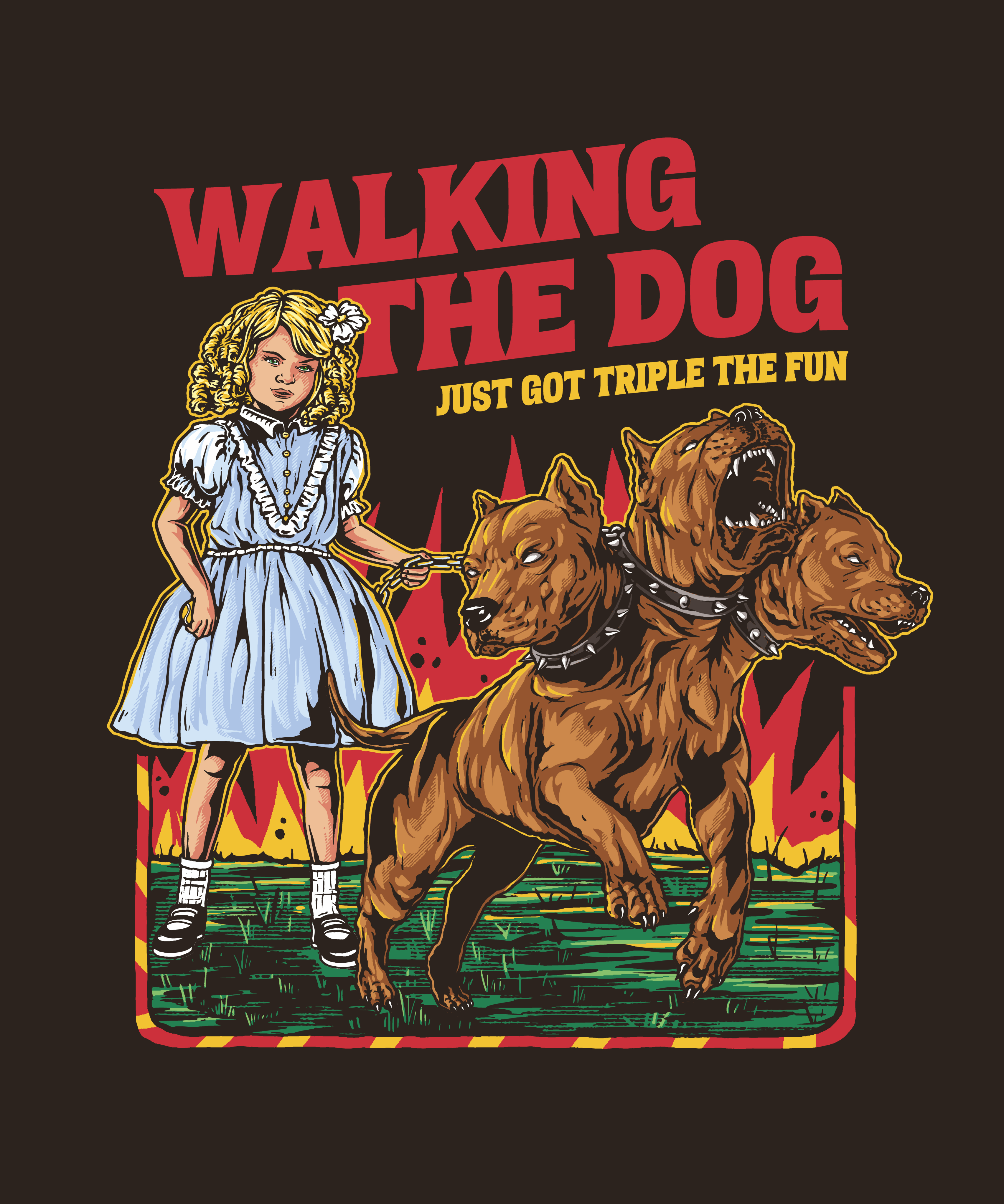 Walking the Dog From Hell T-Shirt